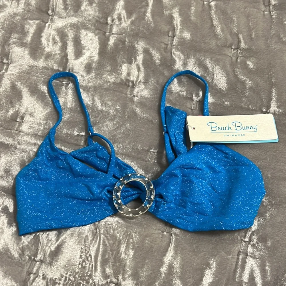 BRAND NEW BEACH BUNNY GLITTER ✨ LEXI X SIZE M blue - Picture 7 of 8